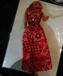 barbie 7423 red bandana